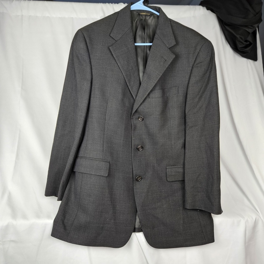 Austin Reed‎ Mens Charcoal Gray Blazer Jacket 38S